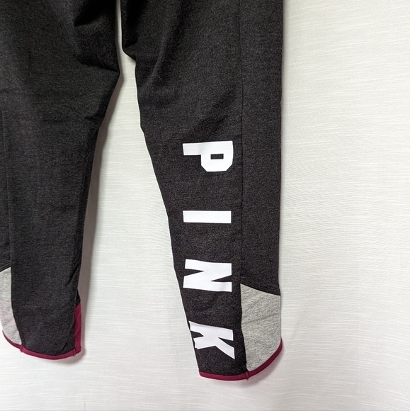 PINK Charcoal/Plum Crop‎ Athleisure Leggings - Picture 6 of 6